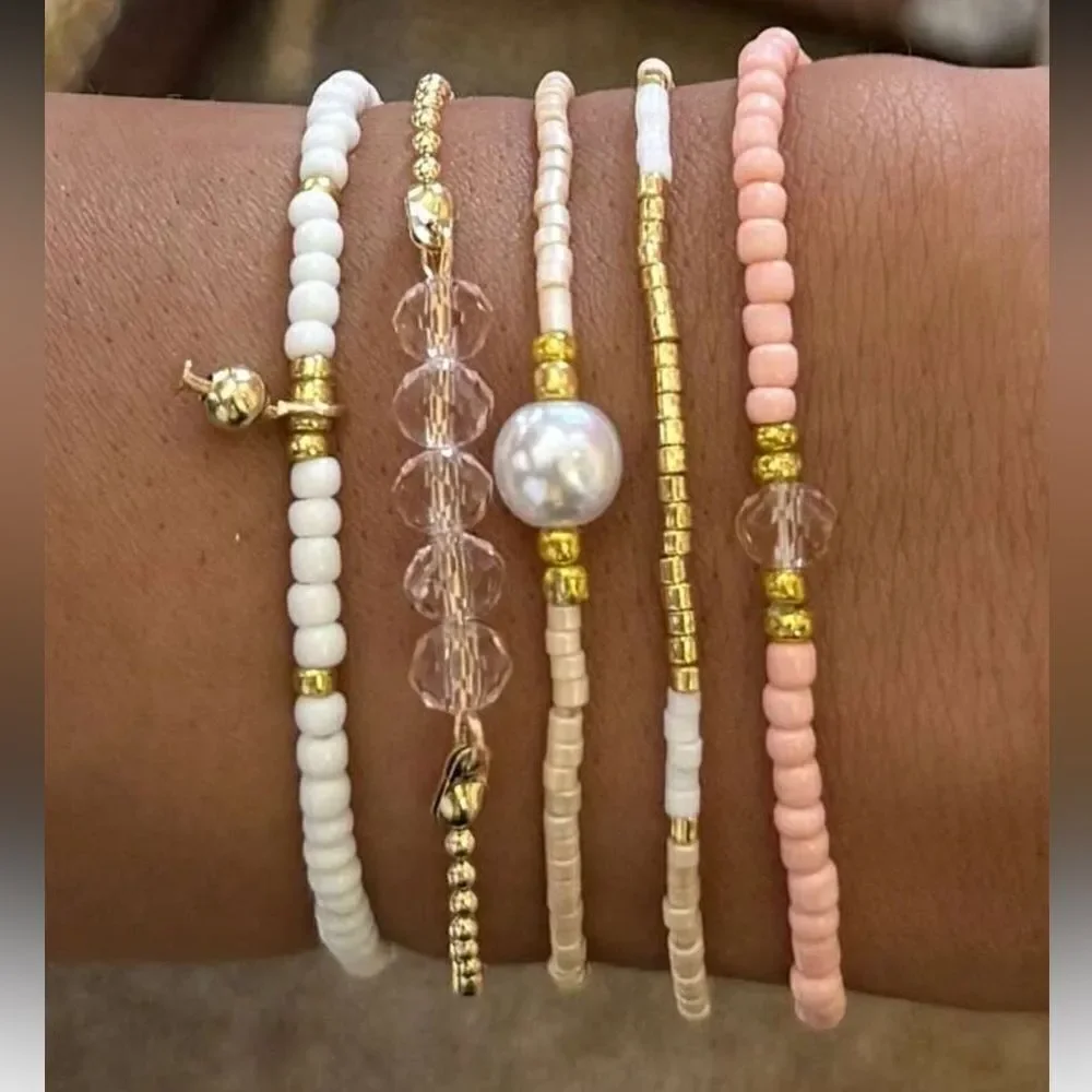 Elegant Beaded Bracelet Set A1235